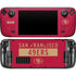 NFL San Francisco 49ers Red Performance Series Steam Deck Handheld Gaming Computer Skin